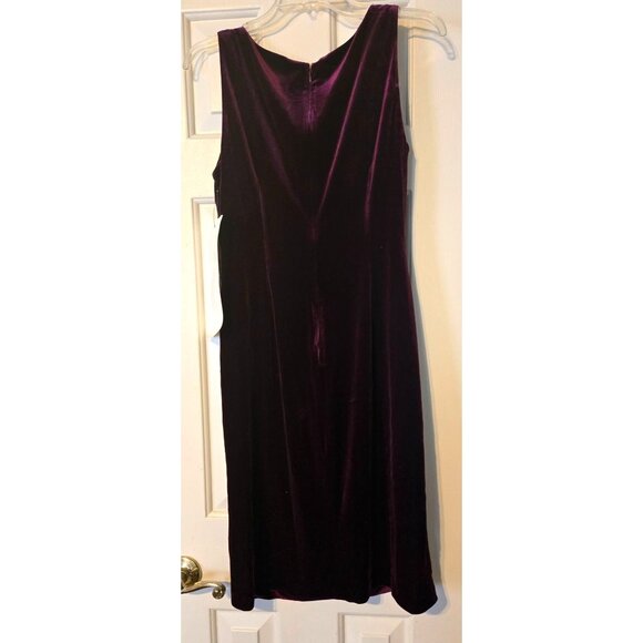 Ivanka Trump Festive Burgandy Velvet Dress Holiday New w Tags Size 8 - Picture 4 of 4